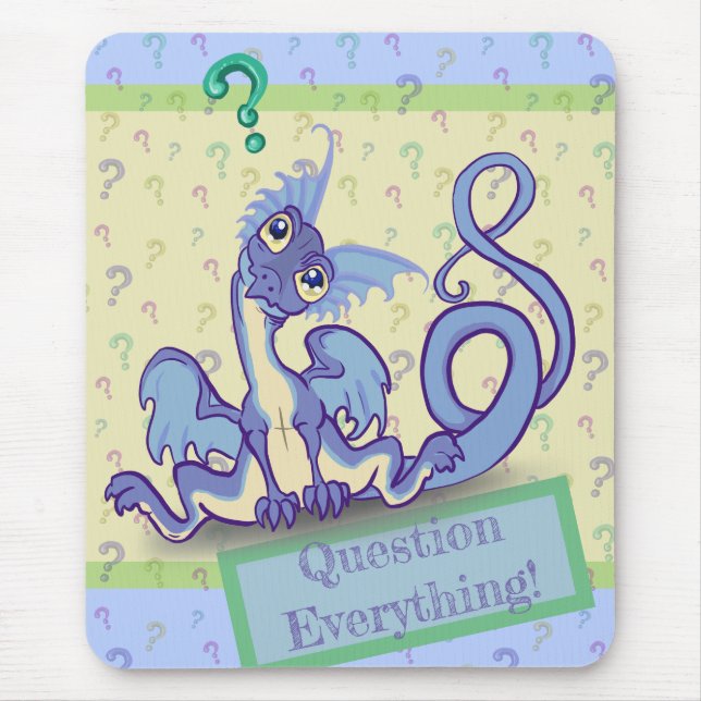 Tapis De Souris Curious lil Dragon~ Question Tout! (Devant)