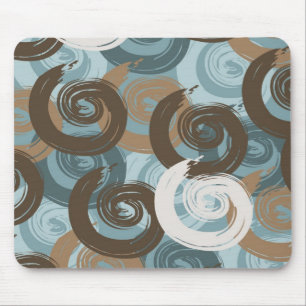 Tapis De Souris Curles Abstraites Turquoises
