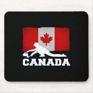 Tapis De Souris Curling Canada Drapeau Fierté Vacances Voyage Cana