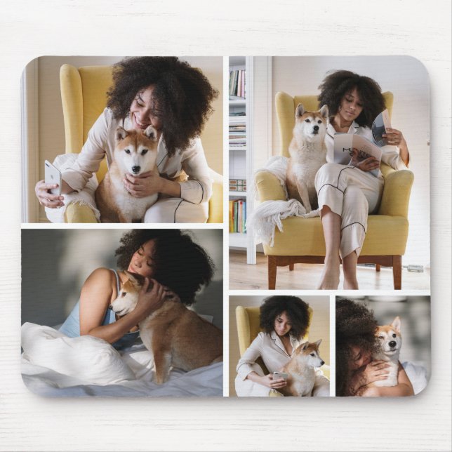 Tapis De Souris Custom 5 Photo Collage Mousepad (Devant)