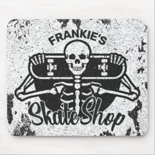 Tapis De Souris Custom ADD NAME Skull Skate Shop