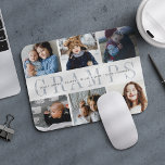 Tapis De Souris Custom Gramps Photo Collage Grandchildren Names<br><div class="desc">Create a cool custom gift for the best grandpa around with this photo collage mousepad. Use the templates to add 6 photos, and personalize with his grandchildren's names or a custom message in the center, overlaid on "GRAMPS" in soft gray lettering. Makes an awesome unique gift for Father's Day or...</div>