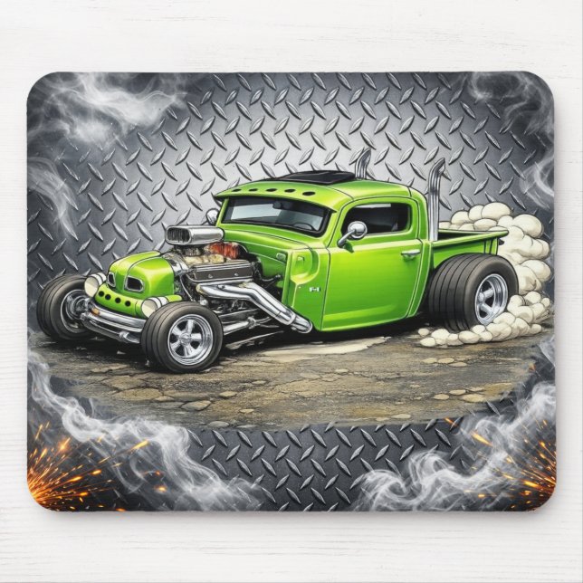 Tapis De Souris Custom Hot Rod Mouse Pad – Classic Car Enthusiast  (Devant)