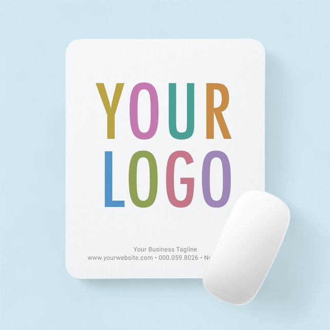 Tapis De Souris Custom Logo Mouse Pad Cloth Fabric Promotional (MISOOK White Mousepad with Logo)