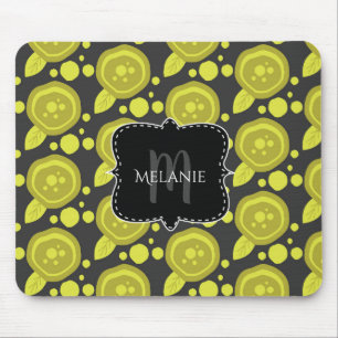 Tapis De Souris Custom Mouse Pad Poppies Floral Roses Polka Dots