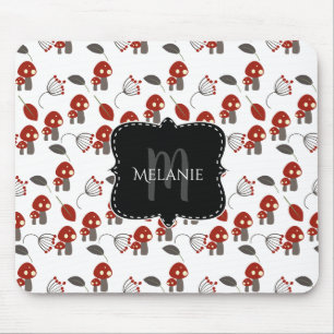 Tapis De Souris Custom Mouse Pad Whimiscial Red Mushroom Garden
