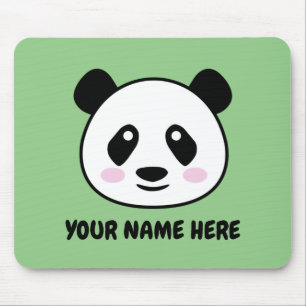 Tapis De Souris Custom Mouse Pad with cute panda bear drawing