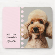 Custom Name Dog Funny Saying Photo Pastel Pink