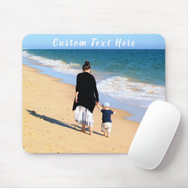 Tapis De Souris Custom Photo Mouse Pad Your Photos and Text (Avec souris)