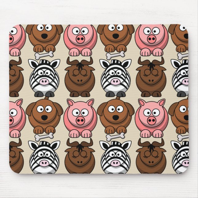 Tapis De Souris Customiser les mignons animaux pour enfants (Devant)