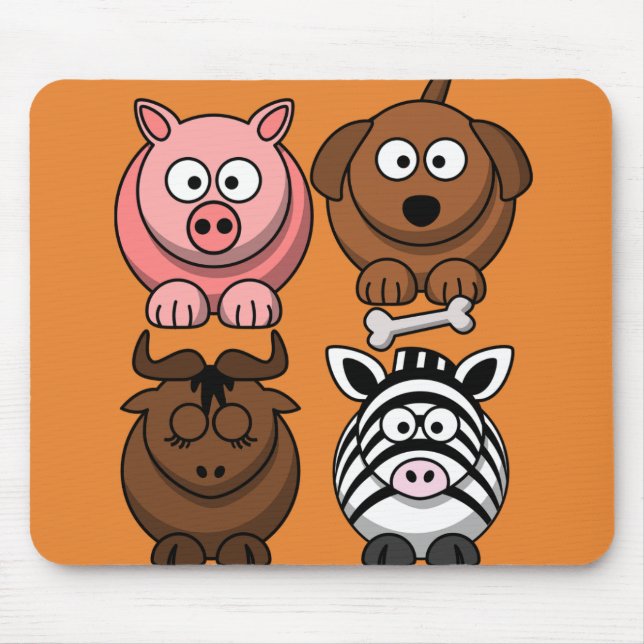 Tapis De Souris Customiser les mignons animaux pour enfants (Devant)