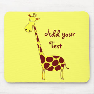 Tapis De Souris Customisez-le ! Conception mignonne de girafe