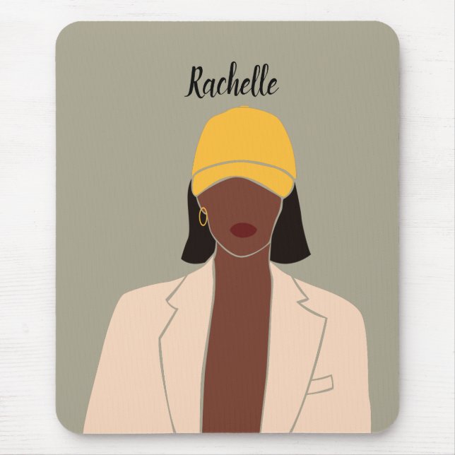Tapis De Souris Customized Melanin Queen African American  (Devant)