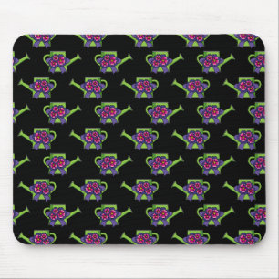 Tapis De Souris Cute arrosage canne avec Bouquet de fleurs