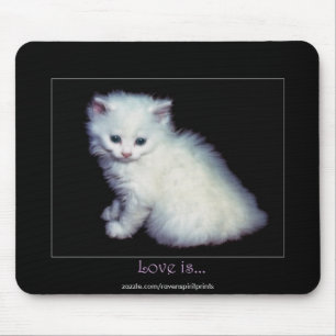 Tapis De Souris Cute Art Kitten Blanc