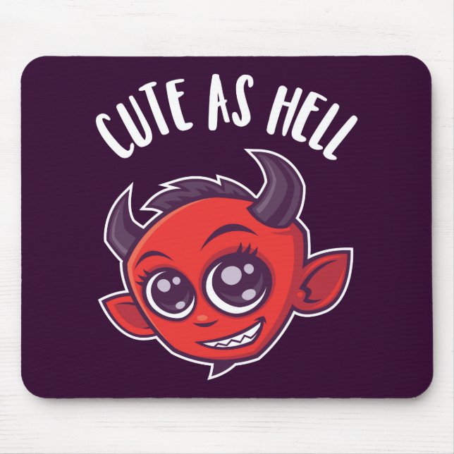 Tapis De Souris Cute as Hell Devil (Devant)