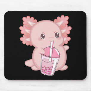 Tapis De Souris Cute Axolotl Japonais Fraise Lait Anime rose K