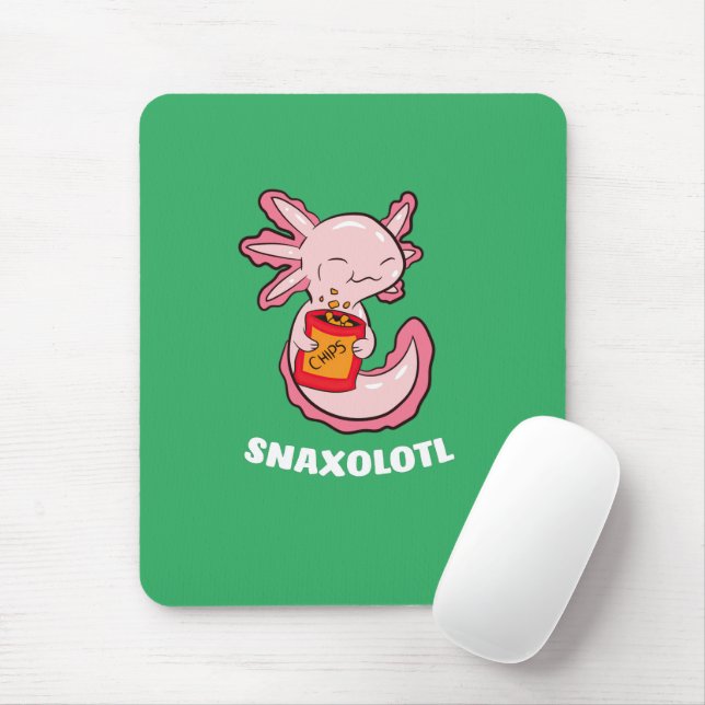 Tapis De Souris Cute Axolotl Lover Snaxolotl Kawaii (Avec souris)
