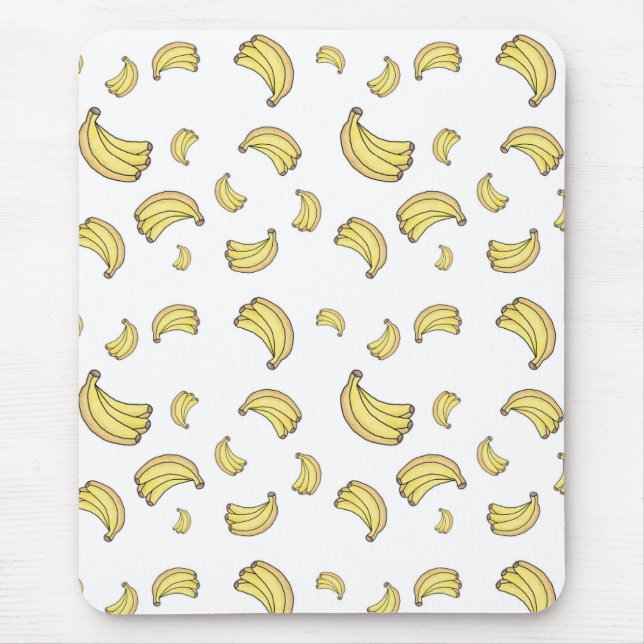 Tapis De Souris Cute Banana Pattern | Hand Drawn Banana Aesthetic  (Devant)