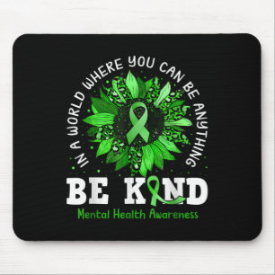 Tapis De Souris Cute Be Kind Sunflower Sensibilisation à la santé