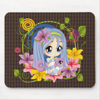 Tapis De Souris Cute Big Eyed Chibi Dragon Fée
