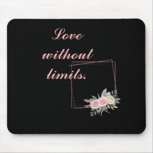 Tapis De Souris Cute Black Flower
