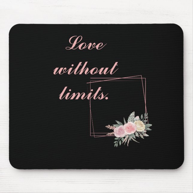 Tapis De Souris Cute Black Flower (Devant)