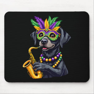 Tapis De Souris Cute Black Labrador Retriever Jouer Saxophone Ma