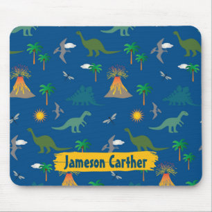 Tapis De Souris Cute Blue Wildlife Dinosaur Motif Personnalisé