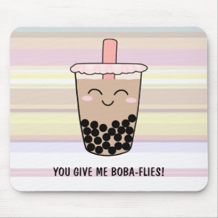 Tapis De Souris Cute Boba Milk Tea Pun