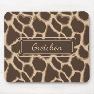 Tapis De Souris Cute Brown et Tan Giraffe peau Mousepad