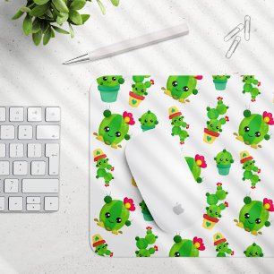 Tapis De Souris Cute Cactus, Green Cactus, Motif Cactus