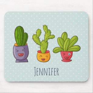 Tapis De Souris Cute Cactus Nature Succulents Motif