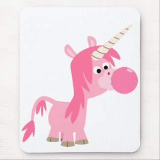 Tapis De Souris Cute Cartoon Bubble Gum Unicorn Mousepad