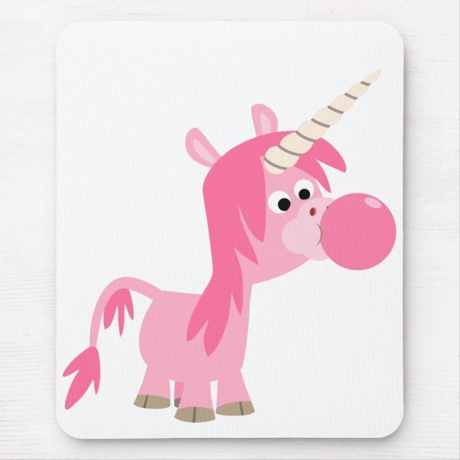 Tapis De Souris Cute Cartoon Bubble Gum Unicorn Mousepad (Devant)