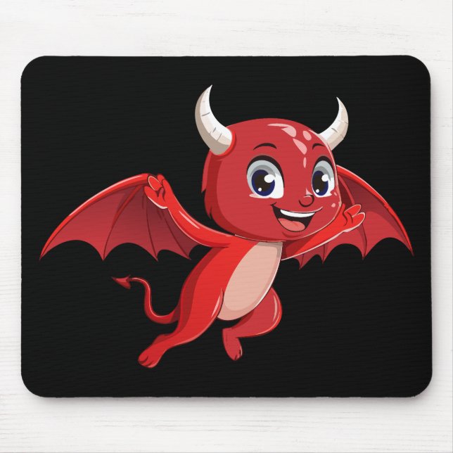 Tapis De Souris Cute cartoon flying devil (Devant)
