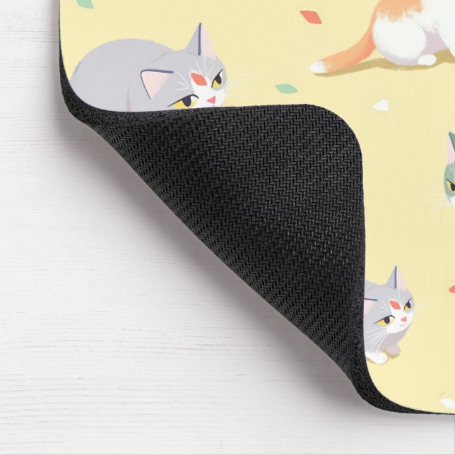 Tapis De Souris Cute Cat Patter  (Coin)