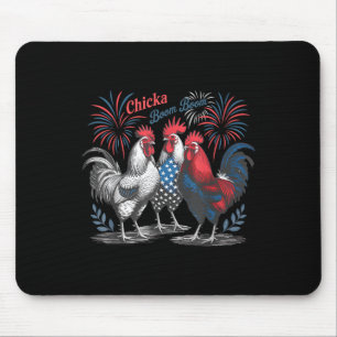 Tapis De Souris Cute Chicka Boom Boom Drôle Poulet 4 juillet Pa