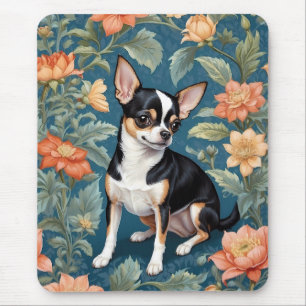 Tapis De Souris Cute Chihuahua William Morris Inspiré Floral