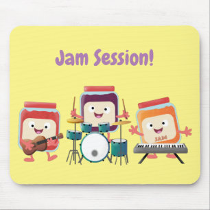Tapis De Souris Cute confiture session dessin animé musicien humou