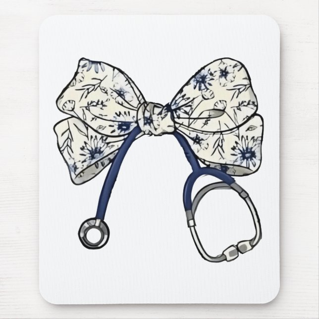 Tapis De Souris Cute Coquette Bow Coquette Bow Nurse Nurse (Devant)
