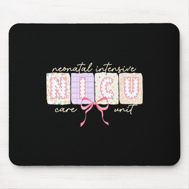 Tapis De Souris Cute Coquette Bow Spring Nicu Nurse (Devant)