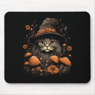 Tapis De Souris Cute Cottagecore Chat esthétique Champignon Femmes
