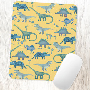 Tapis De Souris Cute Dinosaures Sunshine Jaune