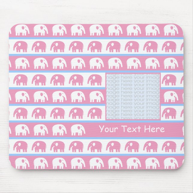 Tapis De Souris Cute Elephants Photo Mousepties (Devant)