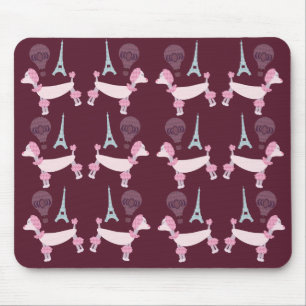 Tapis De Souris Cute Fifties Paris Poodles