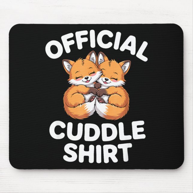 Tapis De Souris Cute Fox Snuggle Couple This Is My Cuddle  (Devant)