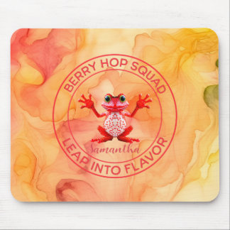 Tapis De Souris Cute fraise Frog Personnalisé