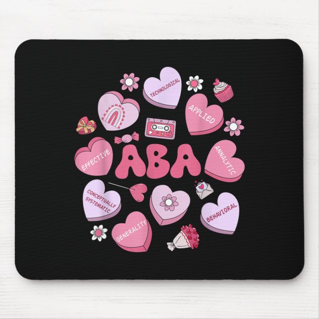 Tapis De Souris Cute Funny Aba Therapy Candy Heart Slp Behavior Va (Devant)
