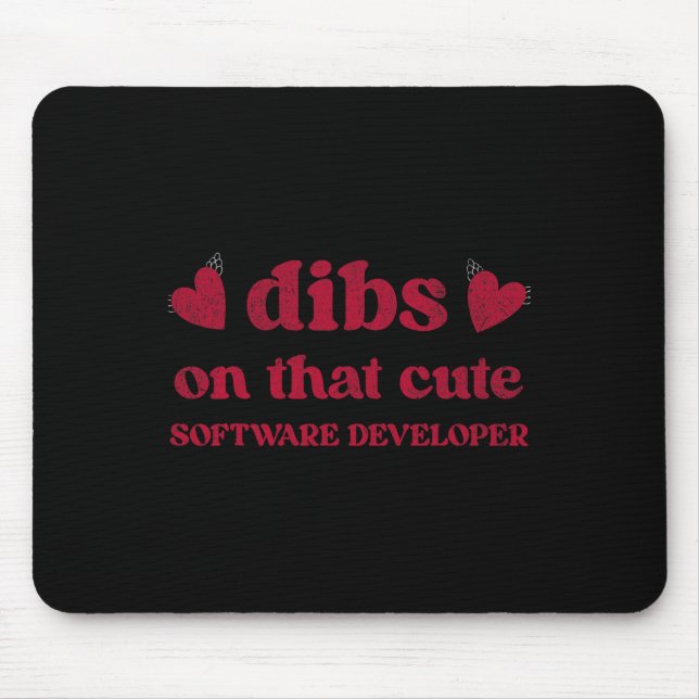 Tapis De Souris Cute Funny Valentine's Day Software Developer Wome (Devant)